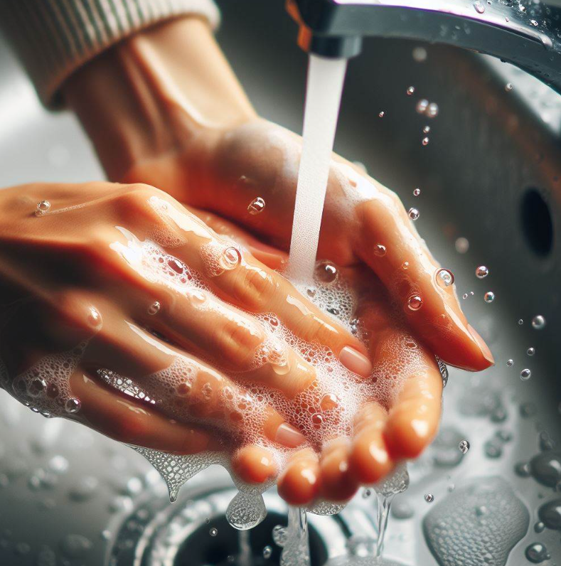 Persona lavando sus manos