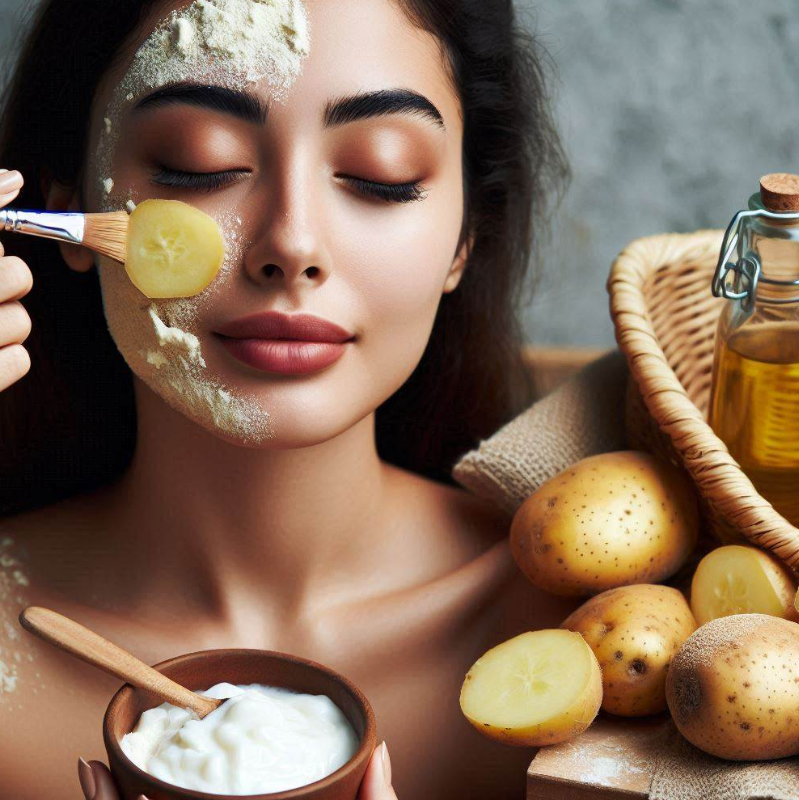 Beneficios mascarilla de papa, maicena y aceite de coco para rejuvenecer el rostro