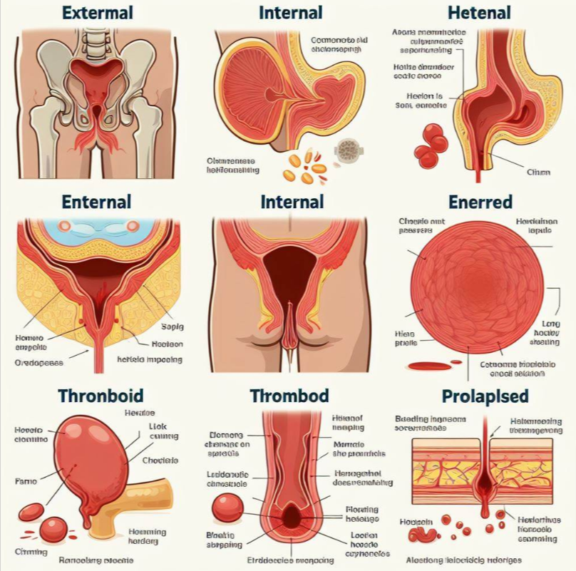 Tipos y síntomas de la hemorroide